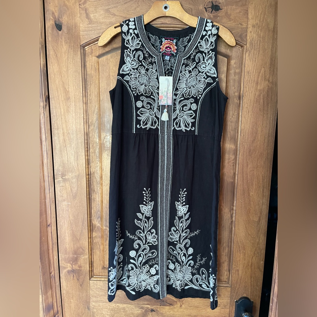 Johnny Was Jewel Tie Tank Dress Xs